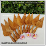 Jepara teakwood WOODEN SPOON TRIANGLE sendok runcing 28x9cm